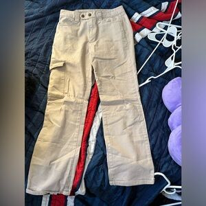Straight beige cargo/pants ￼